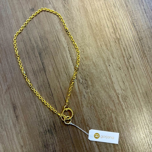 Gorjana Crew Link Necklace, Gold NWT - Picture 5 of 5